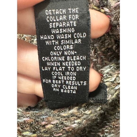 The Limited heathered brown buttoned cardigan sweater size M - Picture 4 of 15